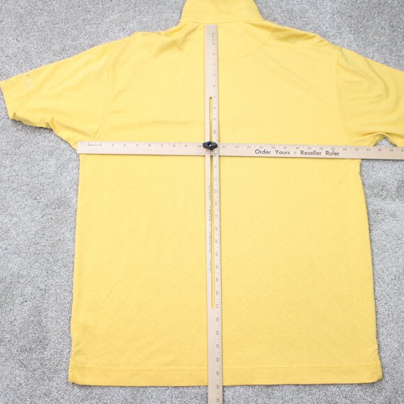 Cutter & Buck Polo Shirt Mens Large Yellow CB DryTec Luxe S/S PGA Championship - Picture 13 of 16